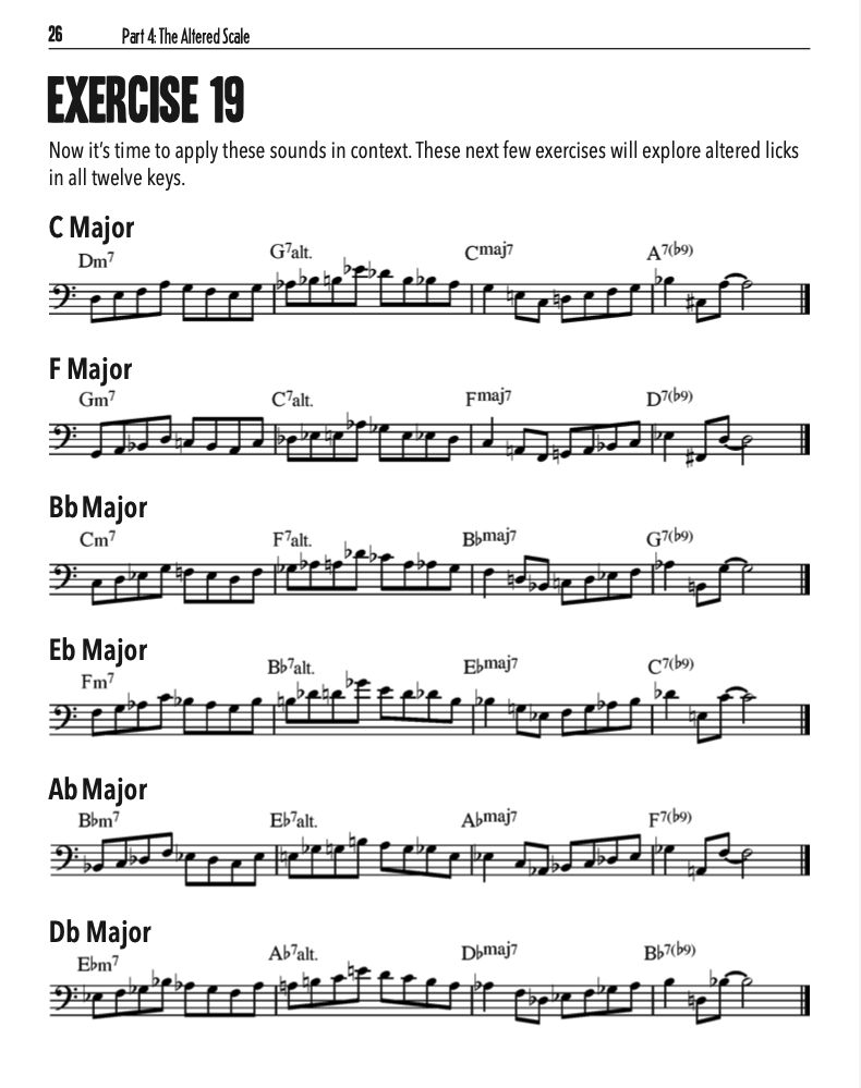 Jazz Vocabulary for Electric Bass ii-V-I | Signed Paperback